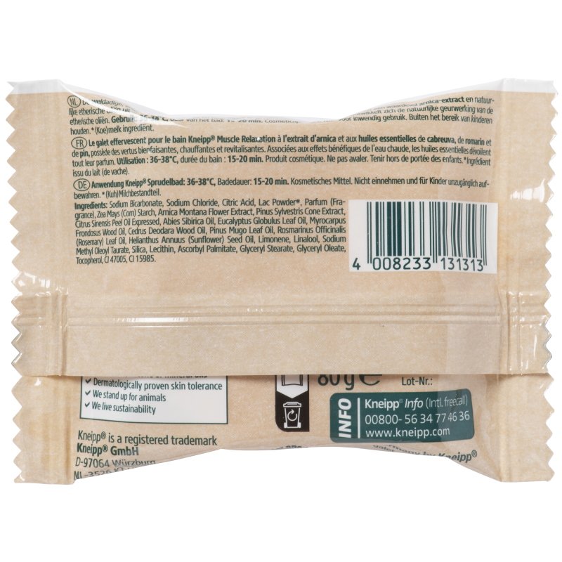 Galet de bain effervescent muscle relaxation arnica active 80g