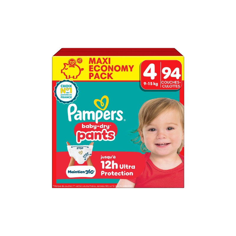 Couches culottes baby dry taille 4 9-15kg x94