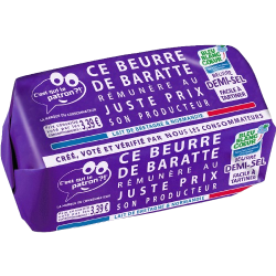Beurre demi sel Bleu Blanc Coeur de baratte 80%MG 250g