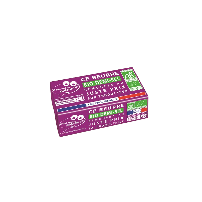 Beurre demi sel 80%MG bio 250g