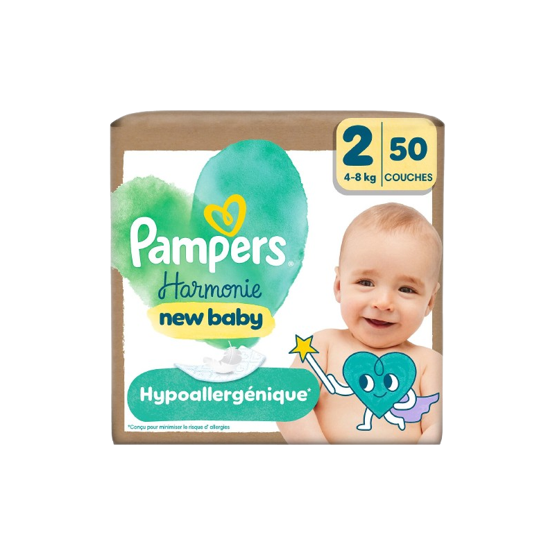 Couches harmonie new baby taille 2 4-8kg x50