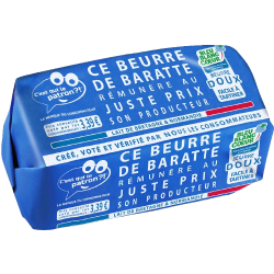 Beurre doux Bleu Blanc Coeur de baratte 82%MG 250g