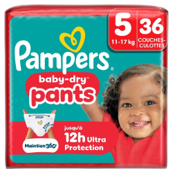 Couches culottes baby dry taille 5 11-17kg x36