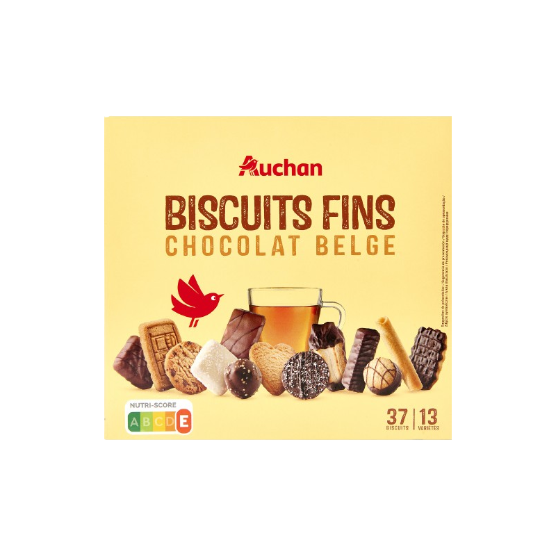 Biscuits fins au chocolat belge assortiment 375g