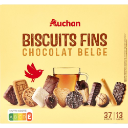 Biscuits fins au chocolat belge assortiment 375g
