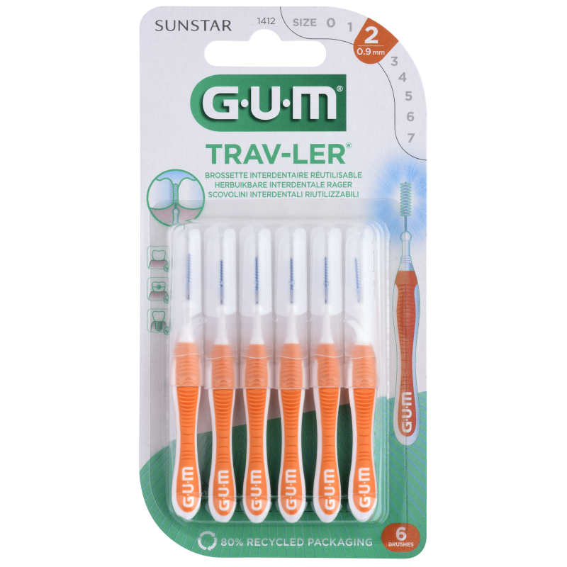 Brossette interdentaire trav ler 0,9 mm 6 unités