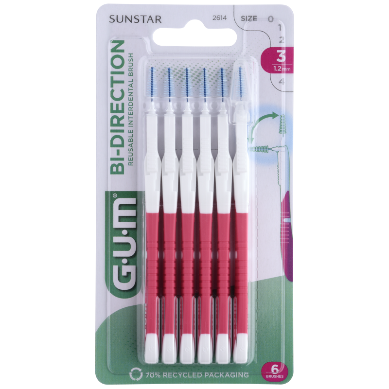 Brossette interdentaire bi direction 1,2 mm 6 unités