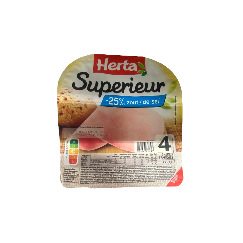Jambon supérieur -25%de sel x4 135g
