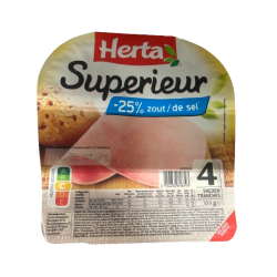 Jambon supérieur -25%de sel x4 135g