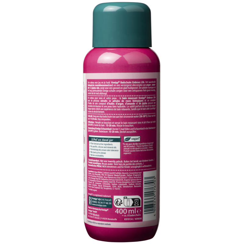 Bain moussant embrace life 400ml