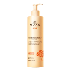 Lait fraicheur apres soleil visage et corps flacon pompe 400ml