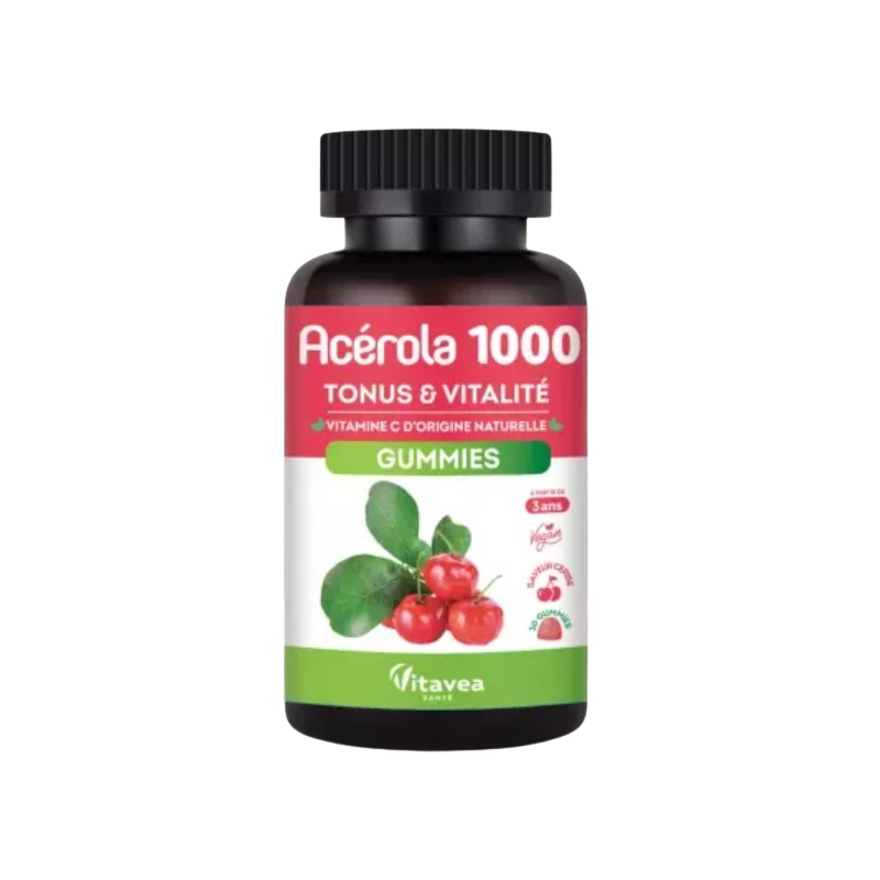Acérola 1000 tonus et vitalité 30 Gummies