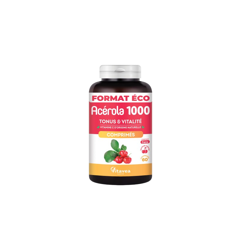 Acérola 1000 tonus et vitalité 60 comprimés