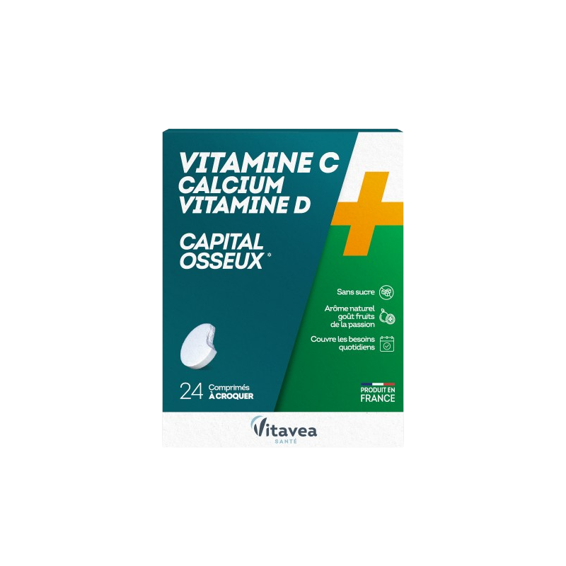 Vitamine C calcium vitamine D capital osseux 24 comprimés