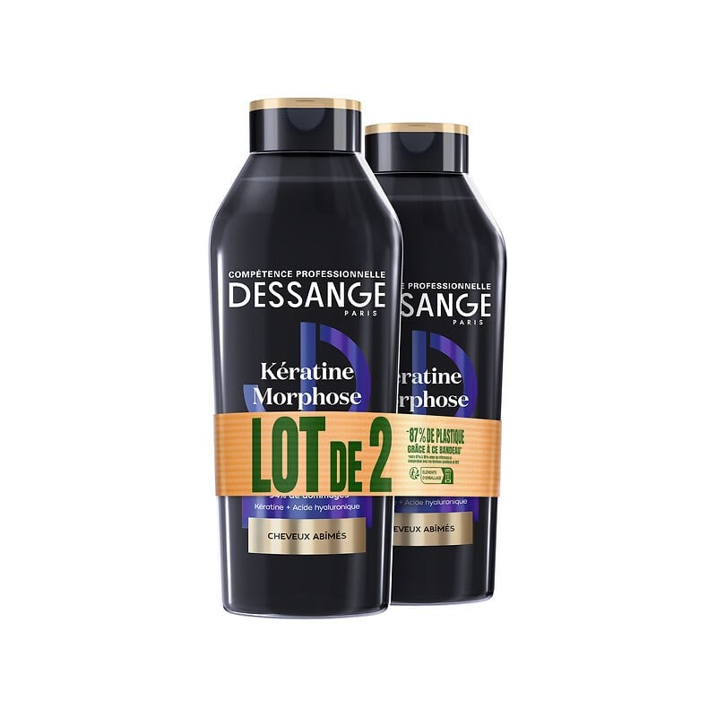 Shampoing réparateur pour cheveux abîmés 2x280ml