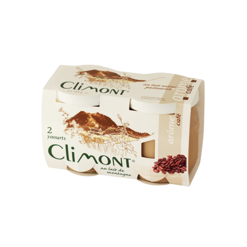 Yaourt au lait de montagne saveur café 2x125g
