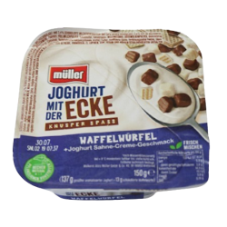 Yaourt avec cubes de gaufrettes 150g