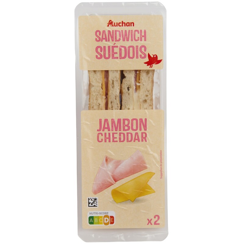 Sandwich suédois jambon cheddar 2x67.5g
