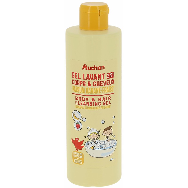Gel lavant 2en1 corps & cheveux parfum banane fraise 250ml