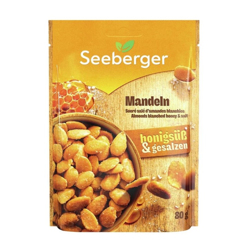 Amandes blanchies sucrées et salées 80g