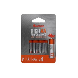 Piles alcalines high AA performance LR06 1.5V x4
