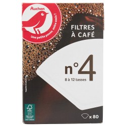 Filtres à café n°4 pour 8 à 12 tasses x80