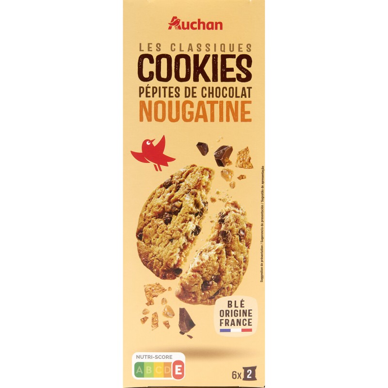Cookies pépites de chocolat et nougatine 200g