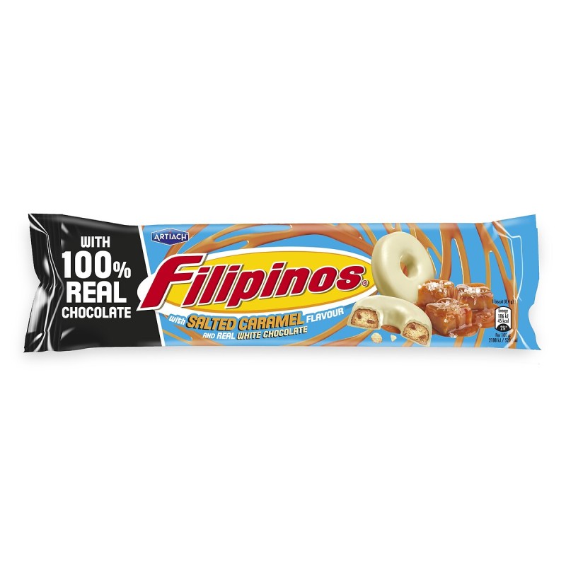 Biscuits nappés au chocolat blanc saveur caramel salé 118g