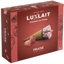 Cornets glacés fraise 6x120ml