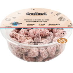 Amandes sucrées saveur fraise coco 130g