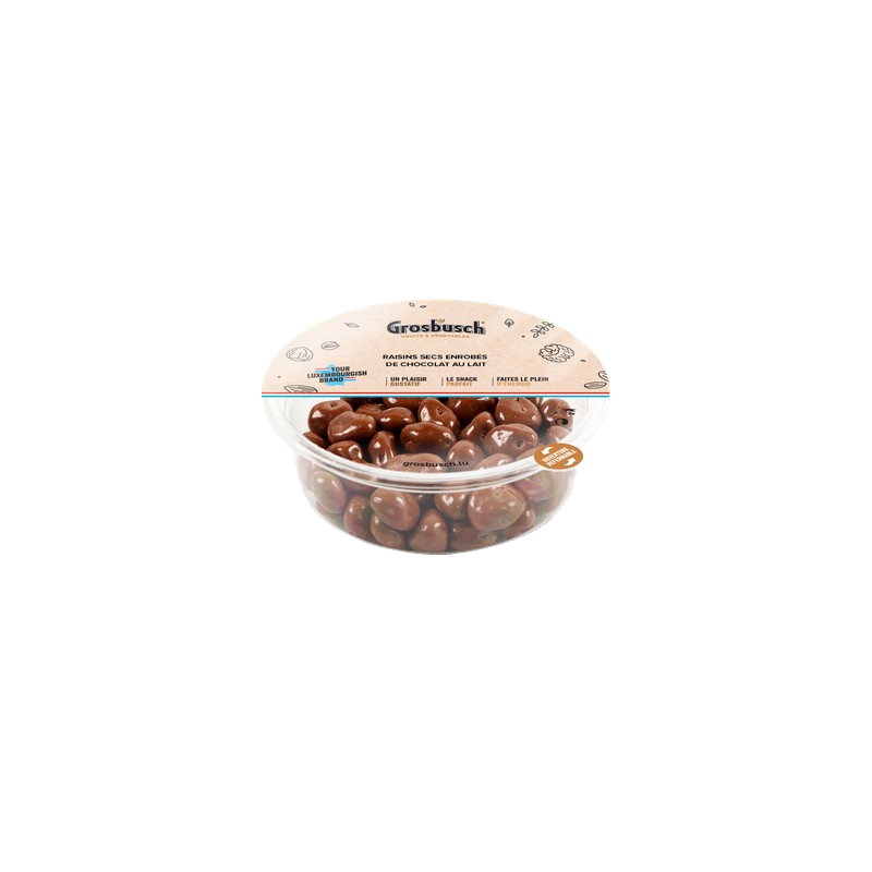 Raisins secs enrobés de chocolat au lait 130g